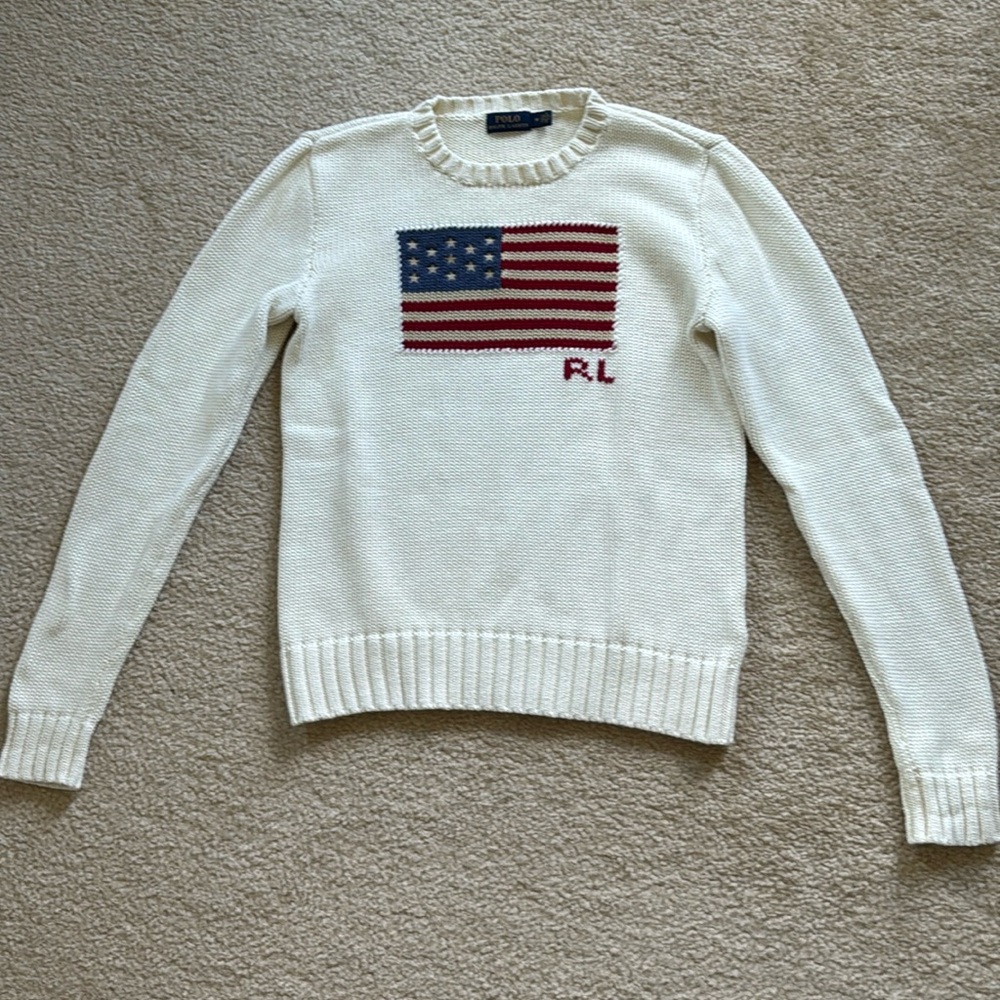 Polo by Ralph Lauren Flag Sweater, size M, EUC